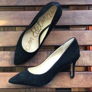 Sam Edelman Black Suede Tonia Pumps